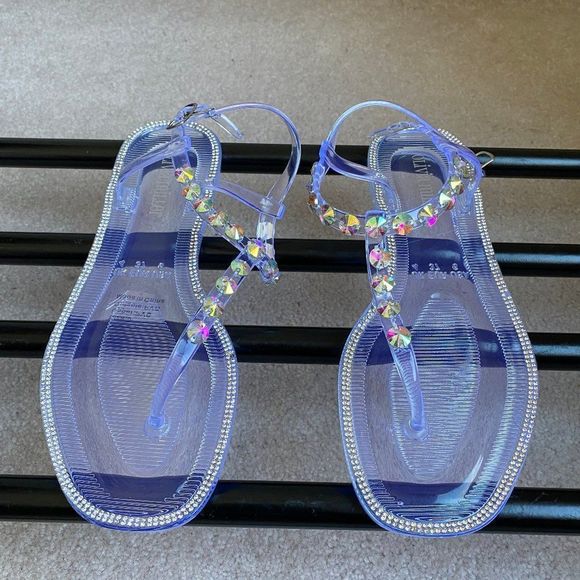 OLIVIA MILLER Shoes - OLIVIA MILLER Women Fanore Gemstone Sandals - NEW NWOB